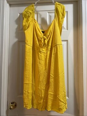 torrid Yellow Smocked Tank Top